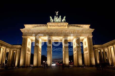 Brandenburger Gate By Night, Berlin. Stock Photo | Royalty-Free ...