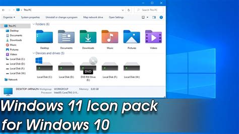 Windows 11 Icon pack for Windows 10 / 19h1 - 21h2 - YouTube