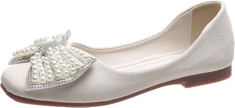 DETAIWIN Womens Wide Width Soft Ballet Flats Comfortable Square-Toes ...