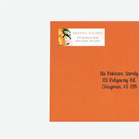 Orange Return Address Label | Little Cutie Address Label | Printed by Great Owl Creations ...
