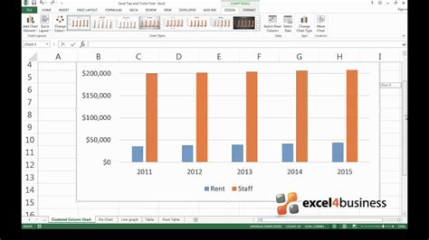 How to Create a Clustered Column Chart in Excel 2013 - YouTube