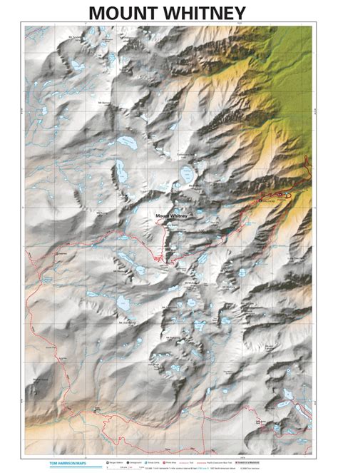 Mount Whitney Wall Map | Maps.com.com