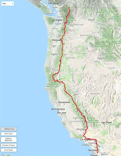 Pacific Crest Trail Oregon Map - Map