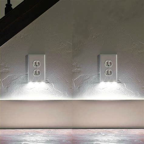 5-Pack Outlet Cover with Built-In LED Night Light - 2 Styles - Tanga