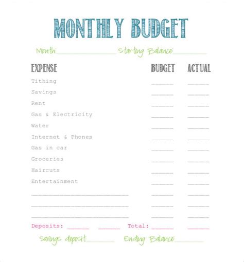 Simple budget spreadsheet template - holidaysver