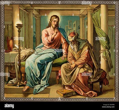 Jesus and Nicodemus Stock Photo - Alamy