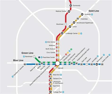 Atlanta Map With Marta - Viole Jesselyn