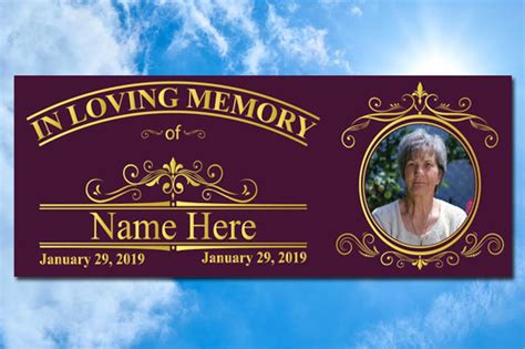 Funeral Banner Foto personalizada Banner Sign In Loving Memory of Ideas Banner Funeral Welcome ...