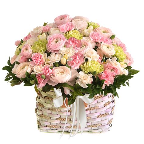 Flower Basket - HH-b34 ⋆ 한국 꽃 선물 ⋆ Flower delivery to Korea