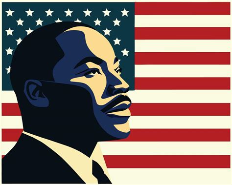 Martin Luther King Day vector illustration. Happy MLK Day card ...