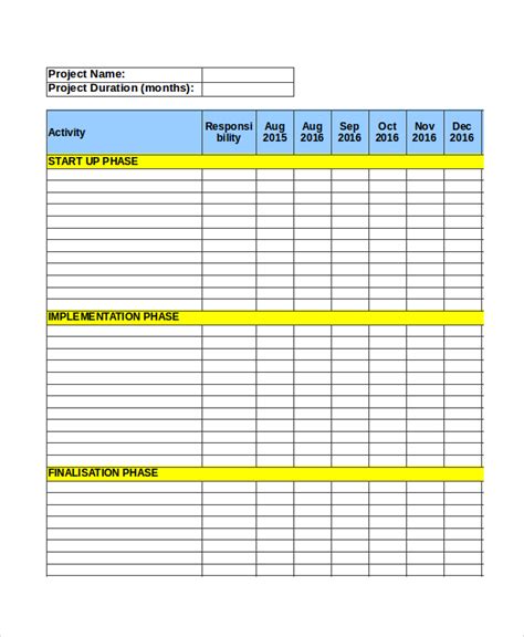 Simple Project Plan Template Excel | DocTemplates