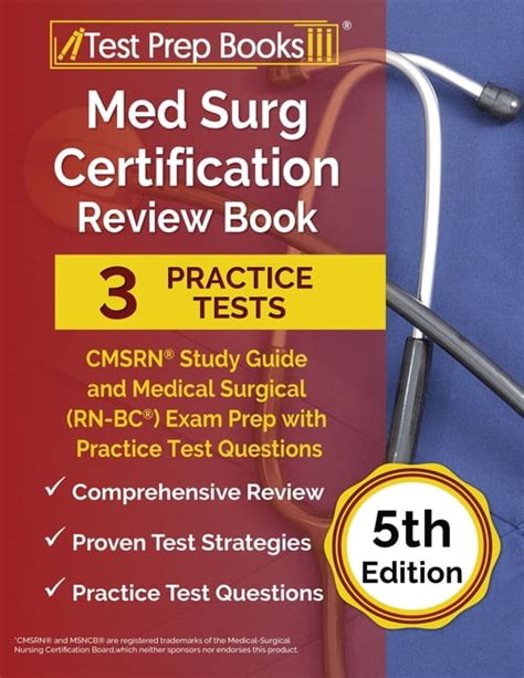 Free Shipping! Med Surg Certification Review Book: 3 Practice Tests and ...