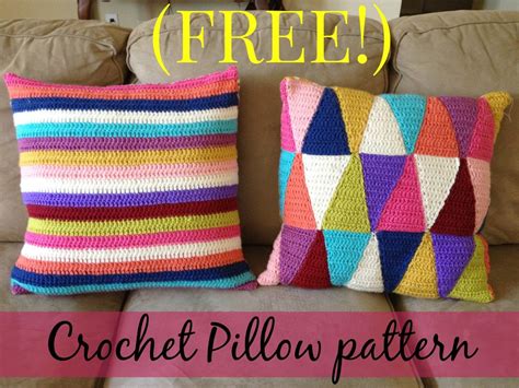 FREE crochet stripped pillow pattern