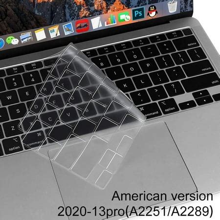 TPU Keyboard Cover for MacBook Pro 13 inch A2251 A2289( 2020 Released )Ultra Thin Protective ...