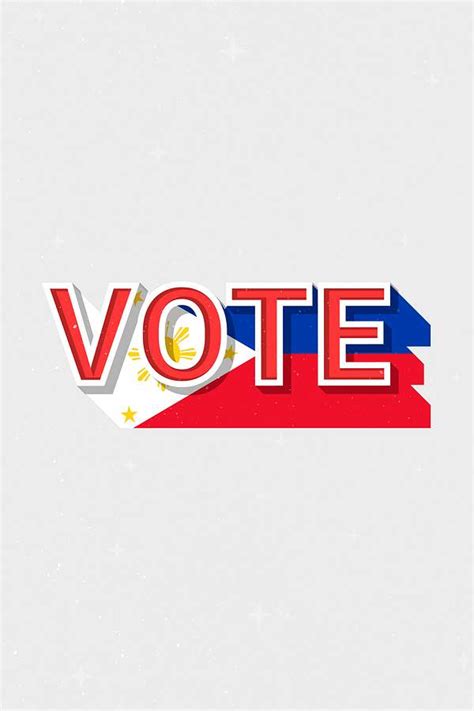 Vote Philippines flag text vector | Free Vector - rawpixel