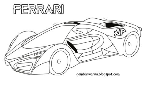 Mewarnai Mobil Sport Ferrari | Belajar Mewarnai Gambar