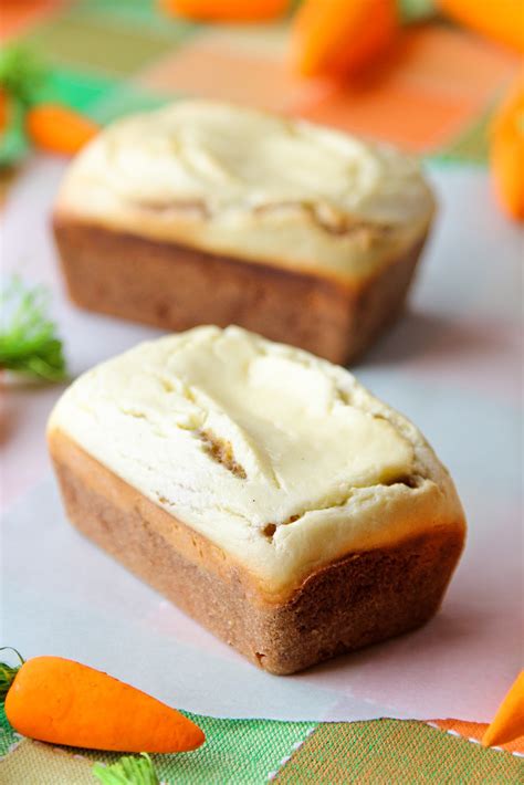 Mini Carrot Cake Loaves with Baked Cream Cheese Topping - Life Made Simple