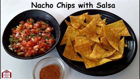 Nacho Chips with Salsa recipe | Tortilla Chips | Mexican Nachos | Salsa ...