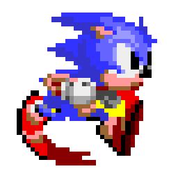 Sonic pixel art - image animée GIF