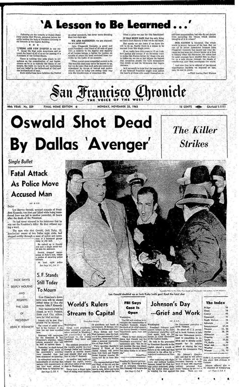 Chronicle Covers: The shooting of Lee Harvey Oswald