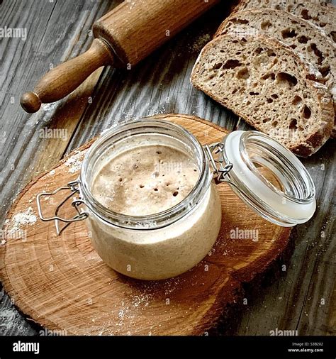 Sourdough starter bread Stock Photo - Alamy