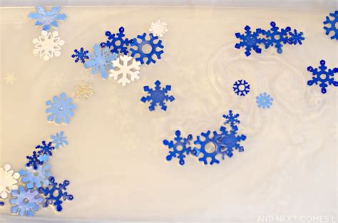 Fine Motor Snowflake Sensory Bin for Kids | And Next Comes L - Hyperlexia Resources