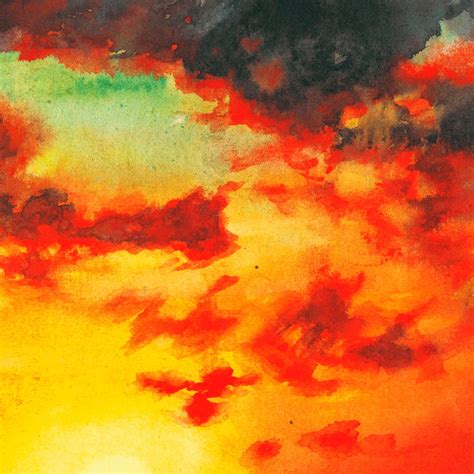 Watercolor Painting of the Colorful Sunset Sunset Clouds | Etsy