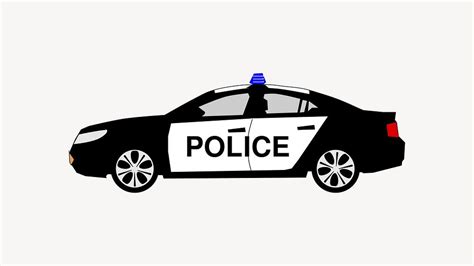 Police car clipart, illustration vector. | Free Vector - rawpixel