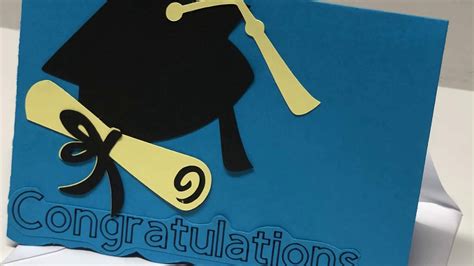 COMPLETE TUTORIAL for graduation card with Cricut - YouTube