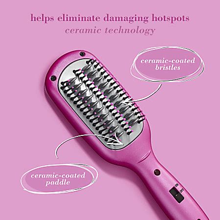 Conair BC11RN Straightening Brush Pink - Office Depot