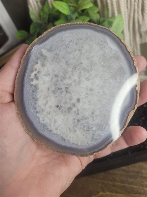 White Agate Crystalized | Slab – The Crescent Craft