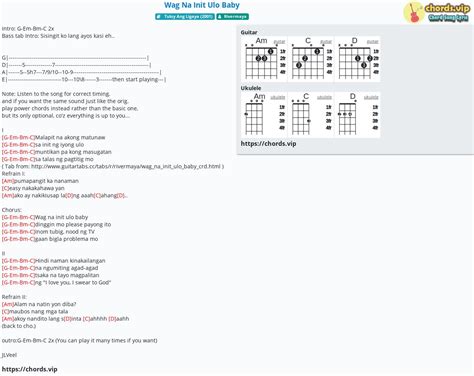 Chord: Wag Na Init Ulo Baby - tab, song lyric, sheet, guitar, ukulele ...