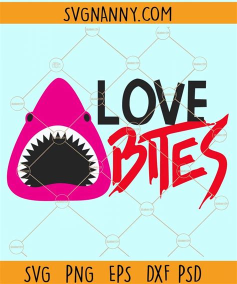 Love bites svg, Shark svg, Shark Love Bites svg, Valentine’s day quote Svg, Valentine’s Design svg