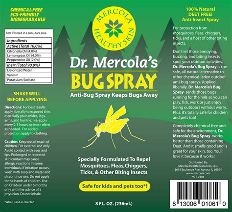 Mercola Bug Spray | Deet-Free Bug Spray | Nourishing World