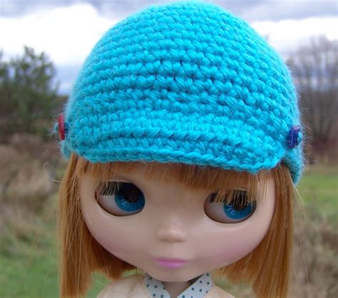 Blythe baseball cap | Sky blue baseball cap with a blue butt… | Flickr