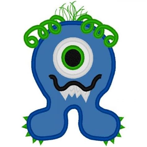 mh_greeneyedmonster Green Eyed Monster, Applique Embroidery Designs, Burp, Original Drawing ...