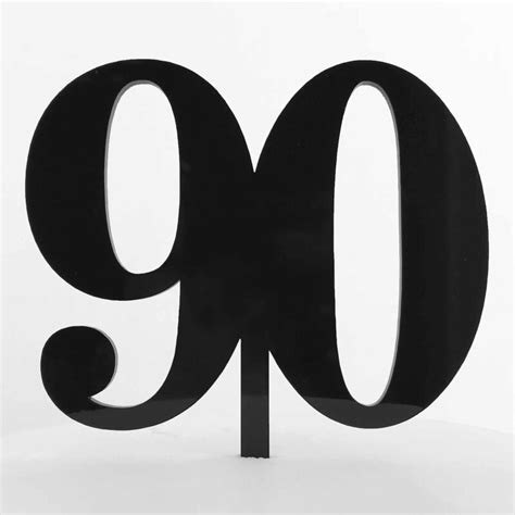 Double Number Acrylic Cake Topper - Black | Lollipop Cake Supplies
