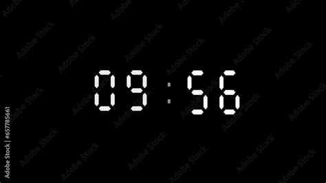 10 minutes countdown timer animation, digital clock, 4k UHD Stock Video ...