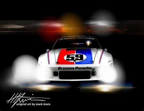 "GREGG" Peter Gregg - Brumos Porsche 935. Original Art by MLewis