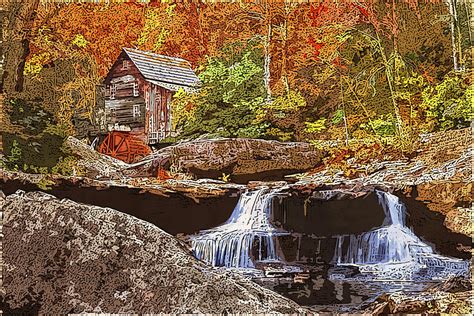 An old watermill - 06 Painting by AM FineArtPrints - Fine Art America