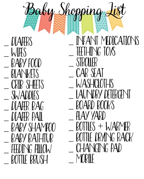 Baby Essentials Checklist » Sunny Sweet Days