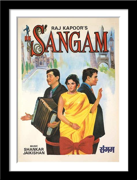 Tallenge - Vintage Hindi Movie Poster - Sangam - Small Framed Poster(Paper,12 x 17 inches ...