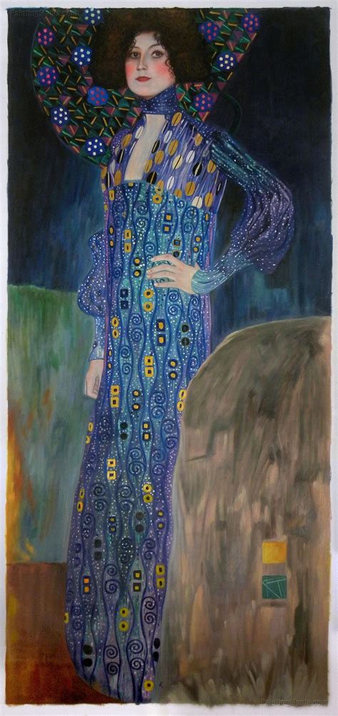 Portrait of Emilie Floge - Gustav Klimt Paintings