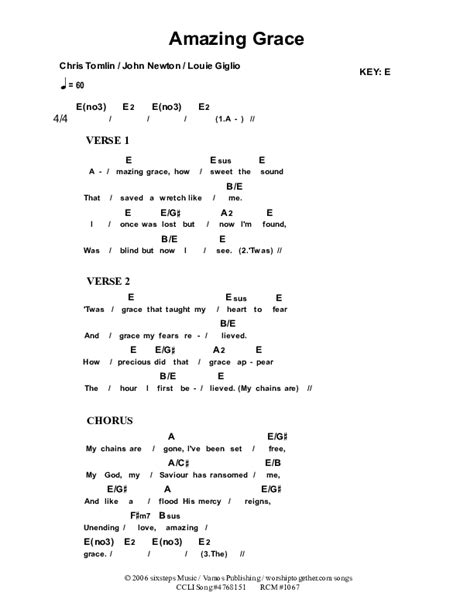 Amazing Grace (My Chains Are Gone) Chords PDF (Dennis Prince / Nolene Prince) - PraiseCharts