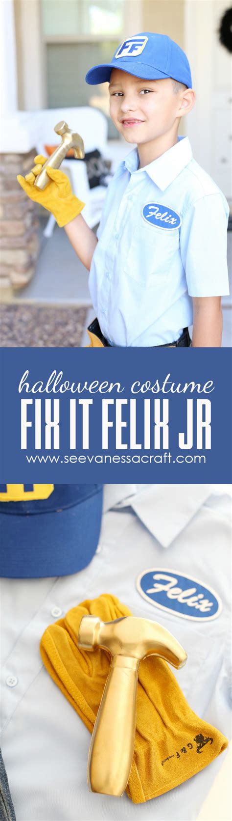 Halloween: DIY Fix It Felix Jr Costume from Disney Wreck It Ralph - See Vanessa Craft