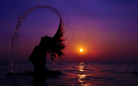 Girl silhouette against the sunset wallpaper | Wallpapers | Pinterest | Girl silhouette, Woman ...