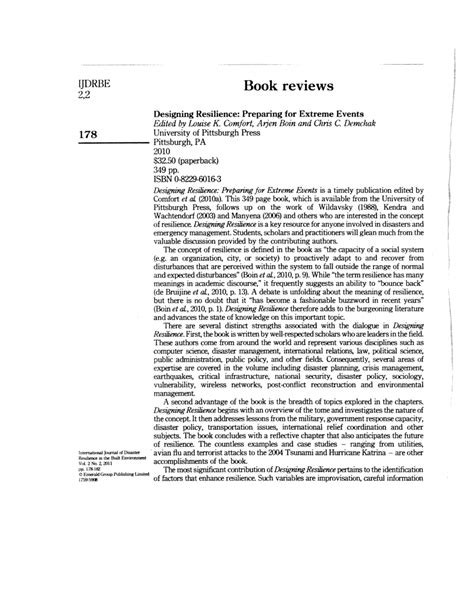 (PDF) Resilience Book Review