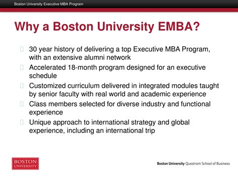 PPT - Boston University Executive MBA Program PowerPoint Presentation, free download - ID:9287184