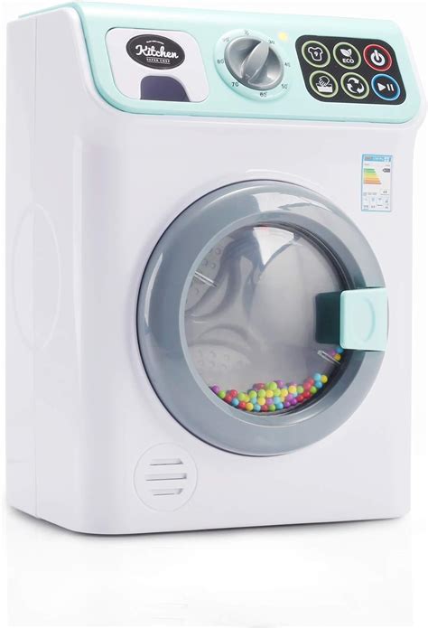 infunbebe infunbe Jeeves Jr. Washing Machine Kids Electronic Toy Washing Machine with Realistic ...