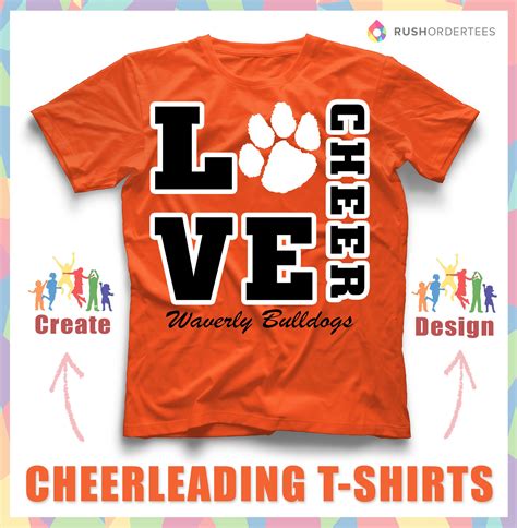 Love to Cheer! Create custom cheerleading t-shirts for your school! www.rushordertees.com # ...